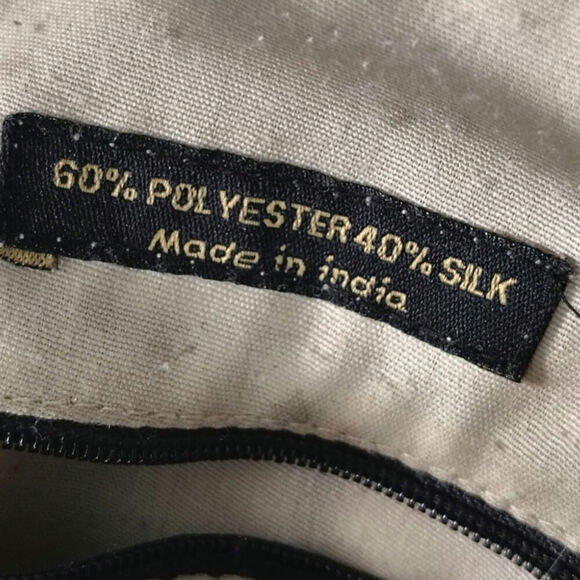 Bohemian Poly  Silk Rag Tote Bag Multicolor OS - Picture 4 of 4